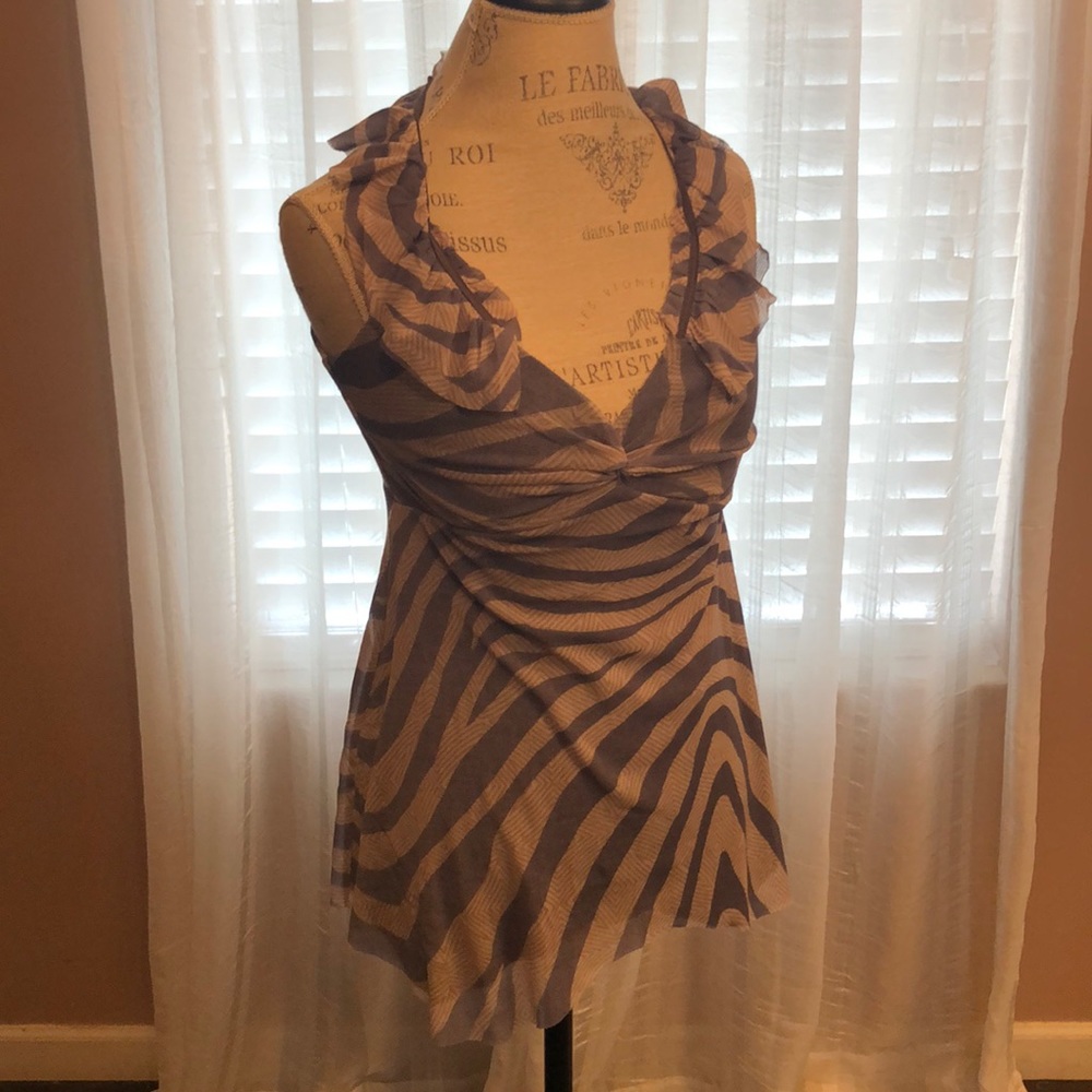 Sheer, layered tank